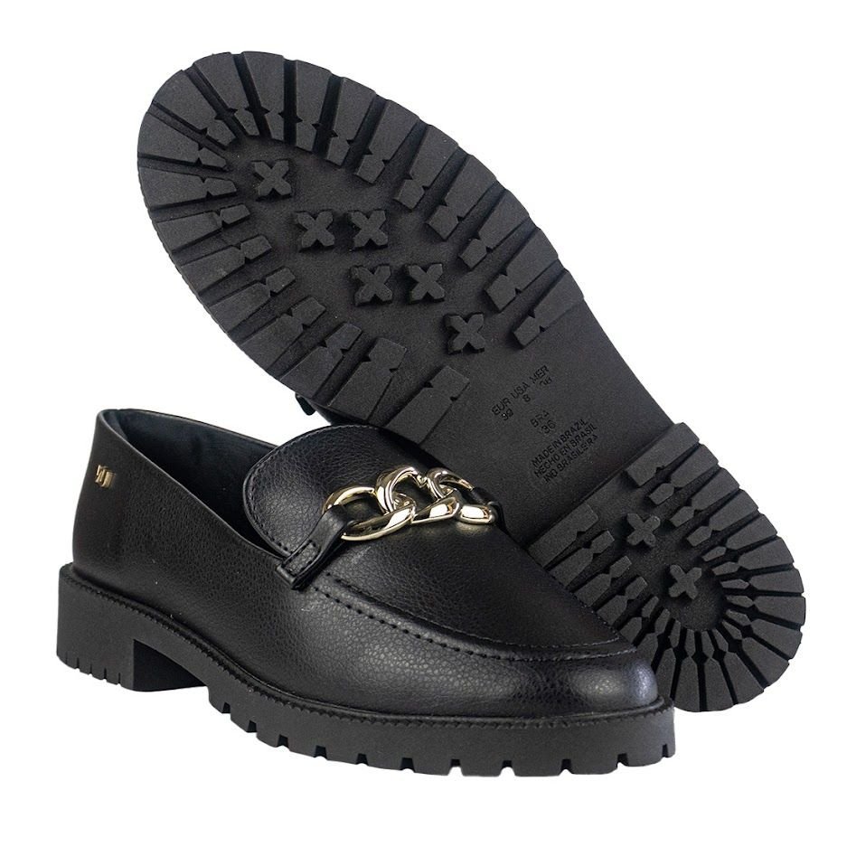 Mocassim Via Uno Tratorado com Corrente Preto 4
