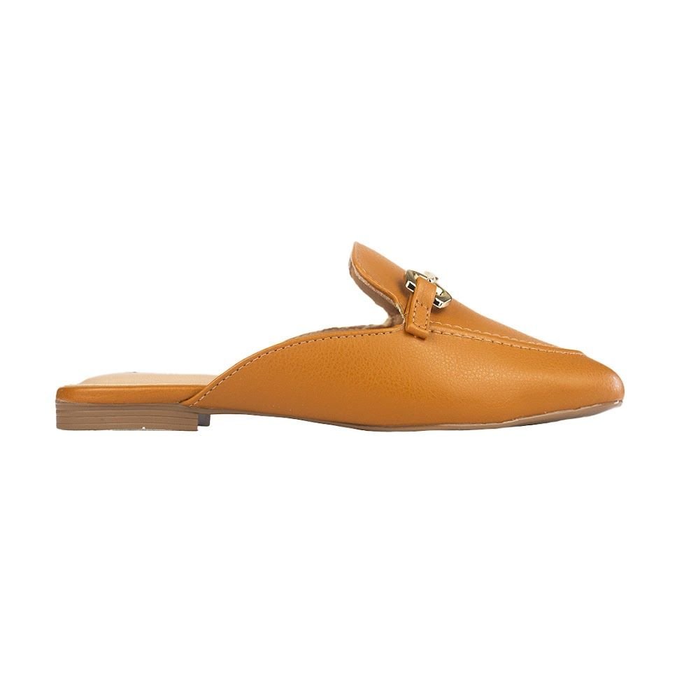 Mocassim Mule Via Uno Fivela Marrom 1