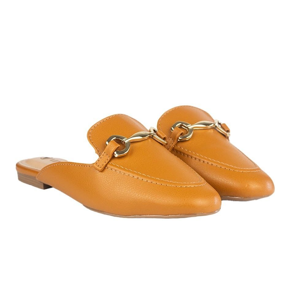 Mocassim Mule Via Uno Fivela Marrom 2