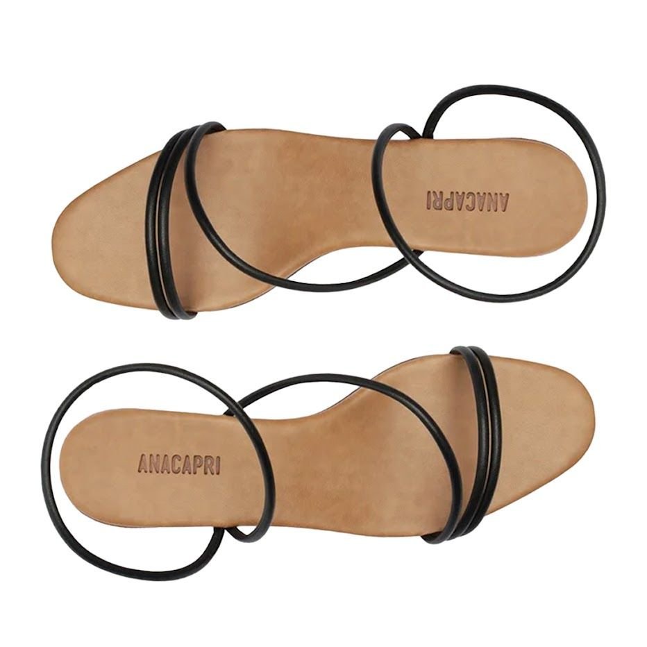 Sandália Anacapri Salto Bloco Tiras Finas Preto 3
