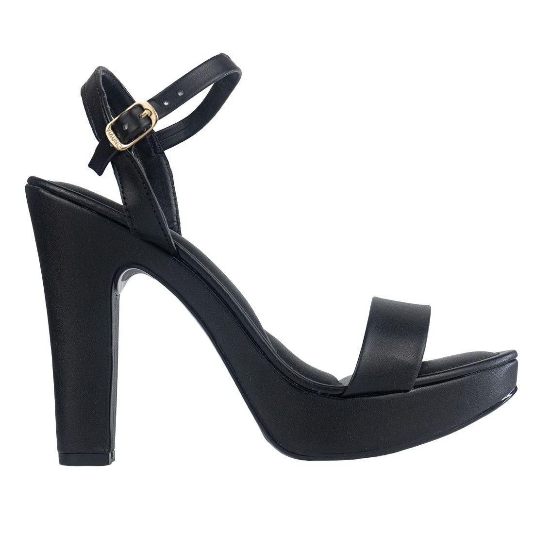 Sandália Via Uno com Salto Alto Preto 1