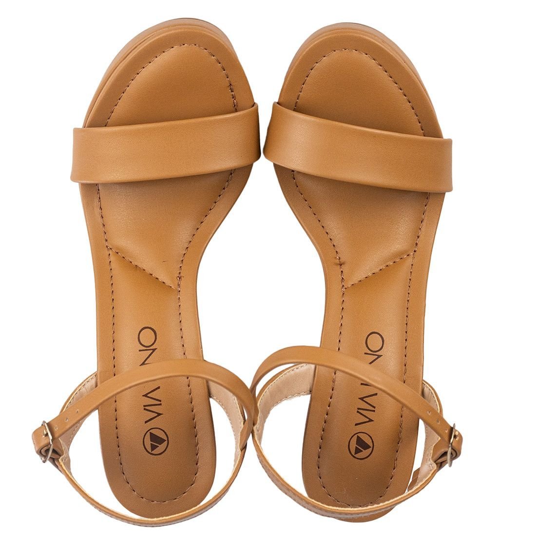 Sandália Via Uno com Salto Alto Marrom 5