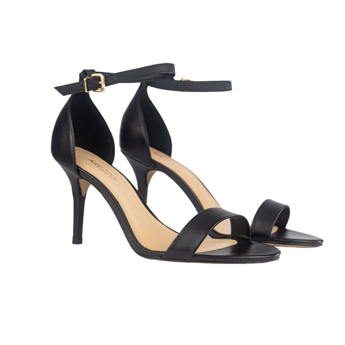 Sandália Arezzo Salto Médio Fino Isabelli Preto 2