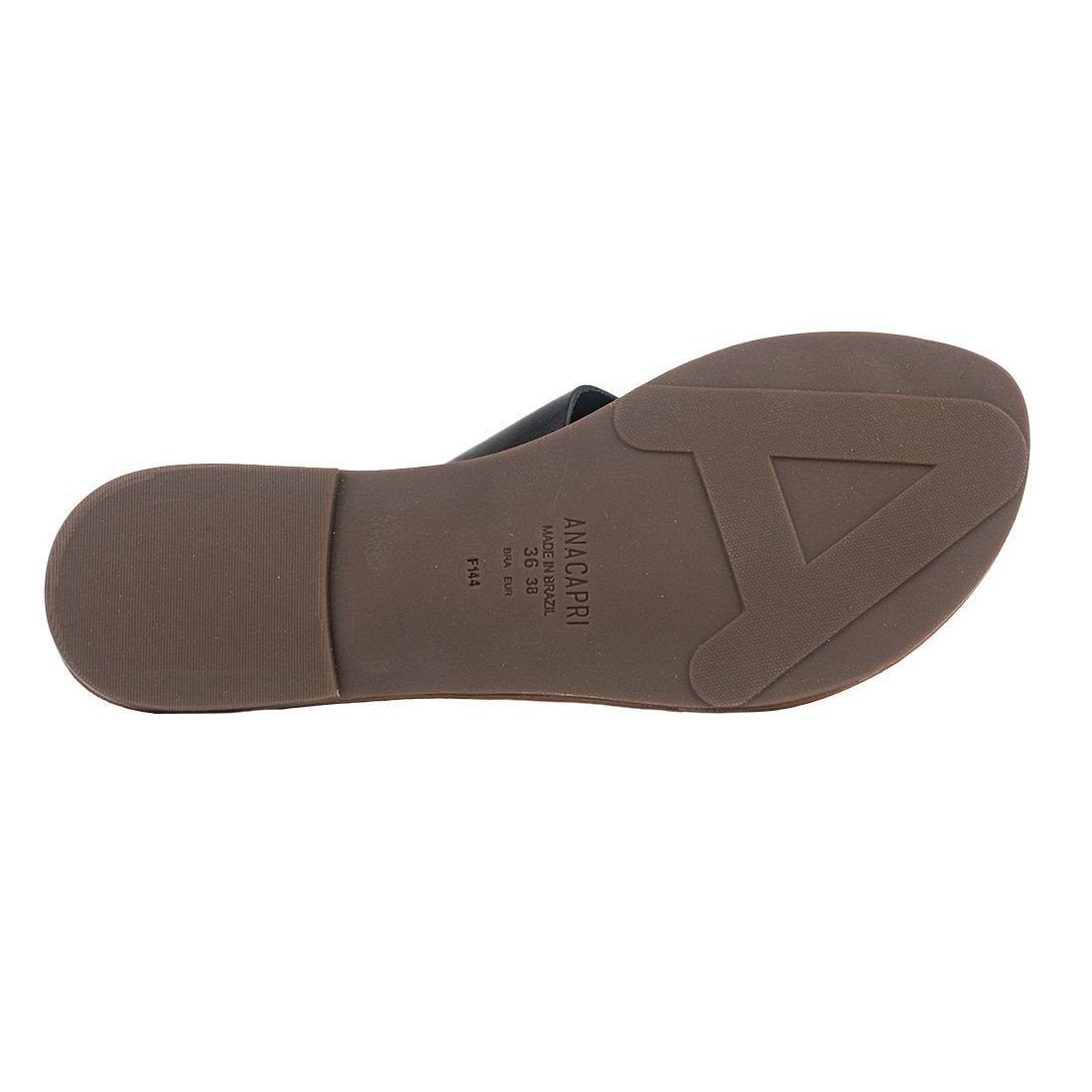 Sandália Rasteira Anacapri Tiras Cruzadas Preto 4