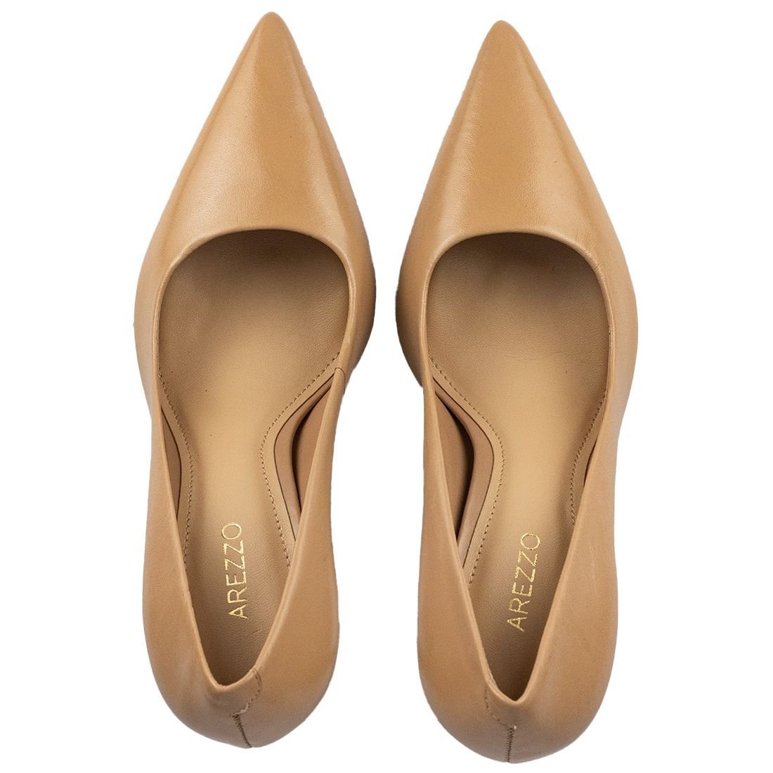 Scarpin Arezzo Salto Médio Gabriella High Stiletto Bege 5