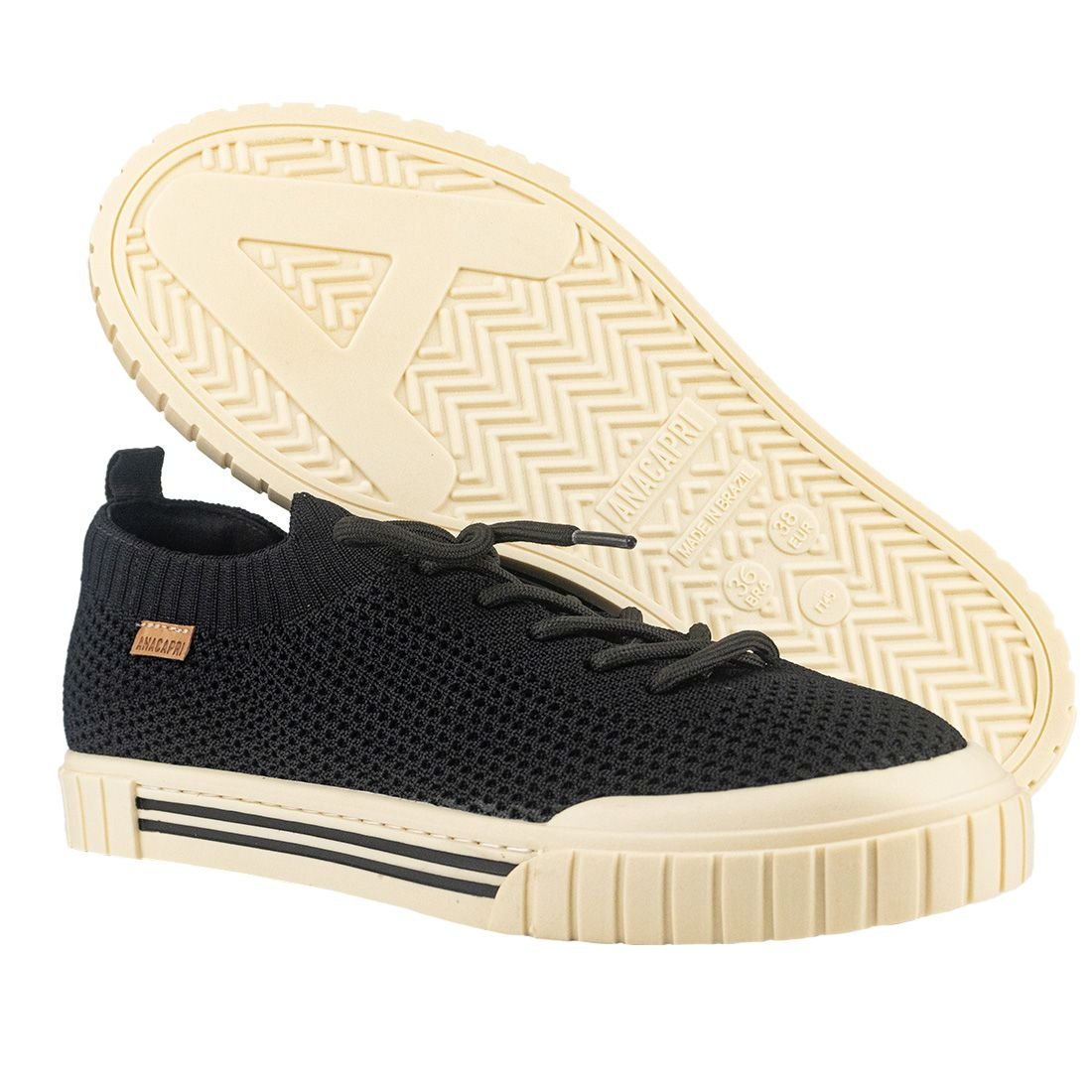 Tênis Anacapri Knit Alê Preto 4