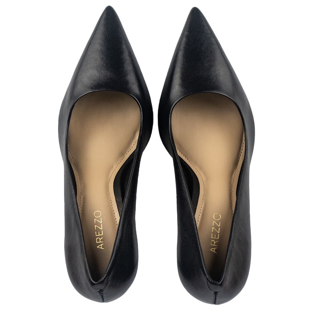 Scarpin Arezzo Gabriella Salto Médio Stiletto Pum Preto 5