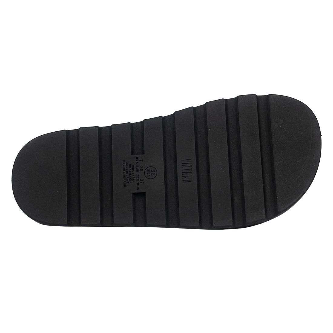 Sandália Papete Vizzano Flat Form Tiras Cruzadas Preto 4