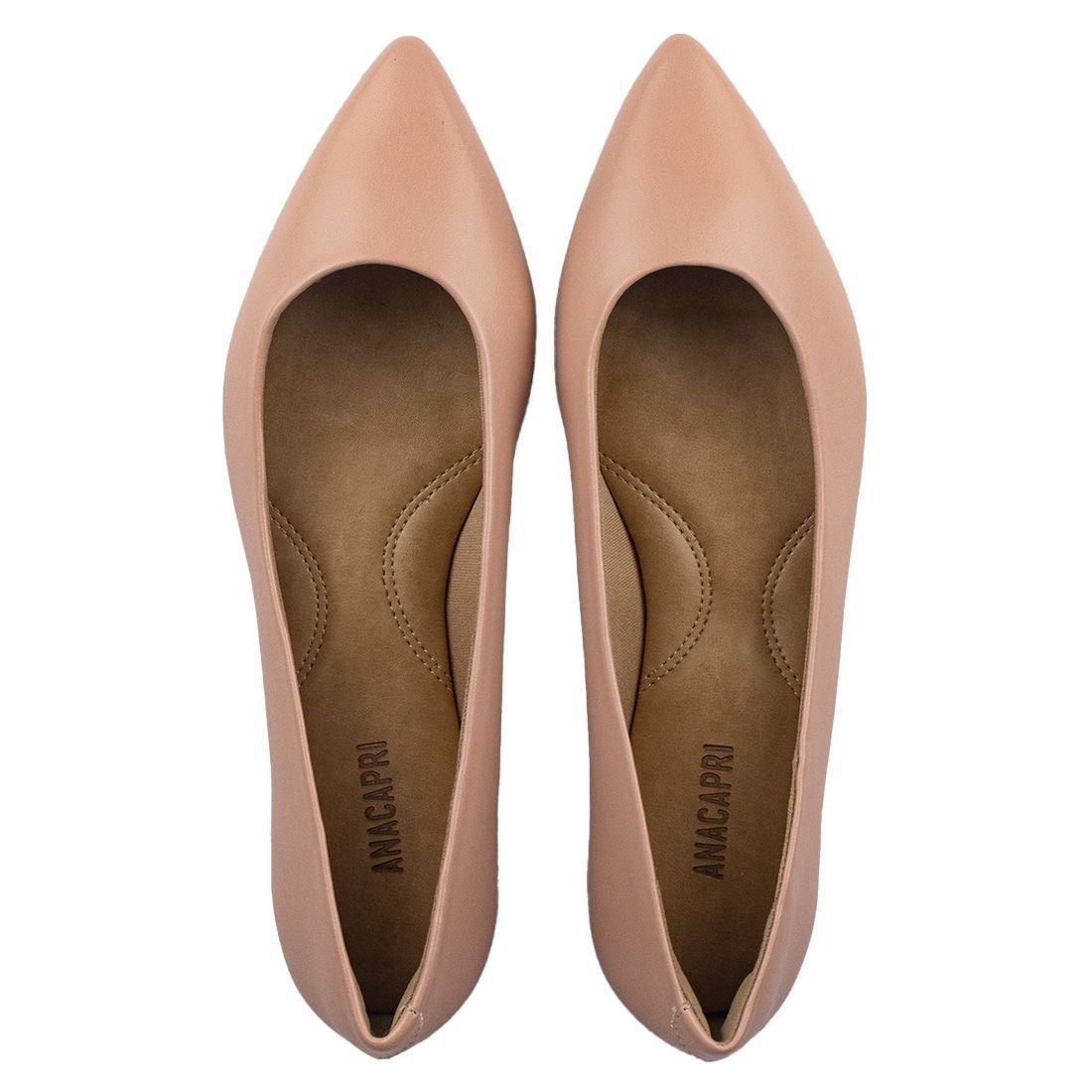 Sapatilha Anacapri Basica Bico Fino Bege 5
