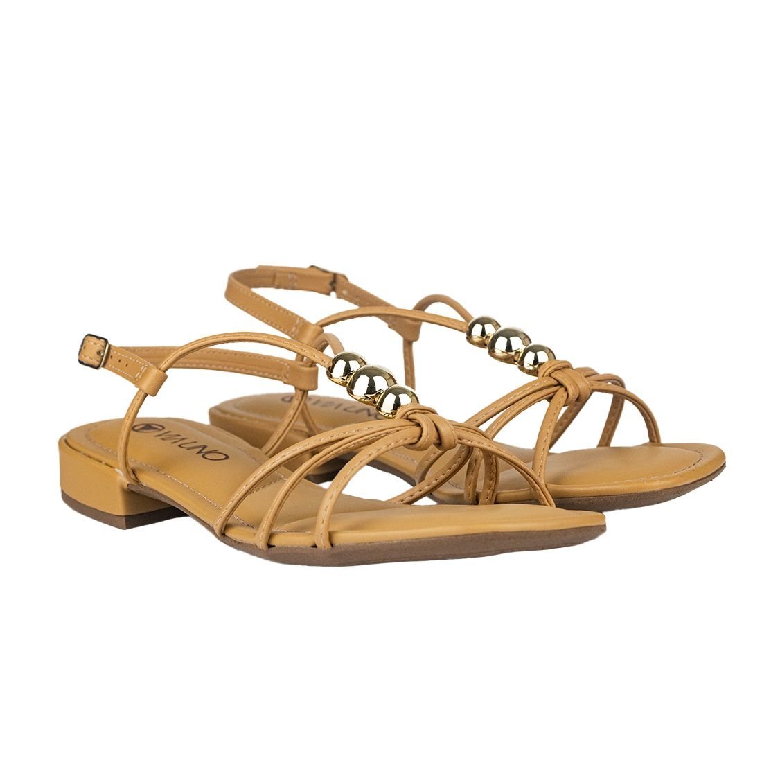 Sandália Via Uno Salto Bloco Baixo Amarelo 2