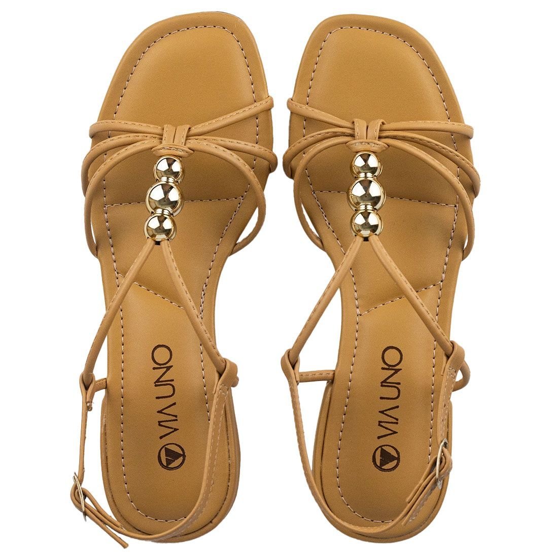 Sandália Via Uno Salto Bloco Baixo Amarelo 5