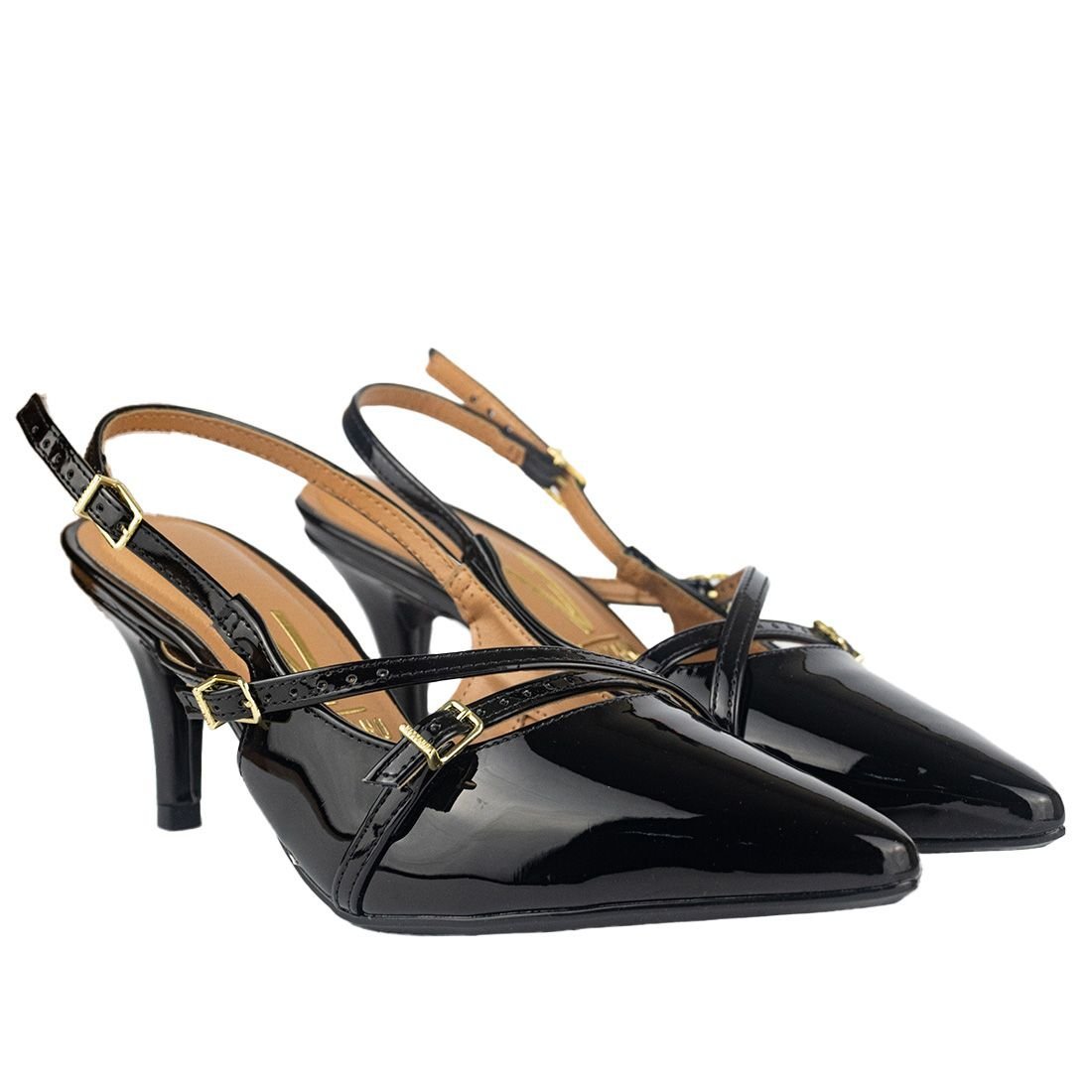 Scarpin Vizzano Bico Fino Slingback Preto 3