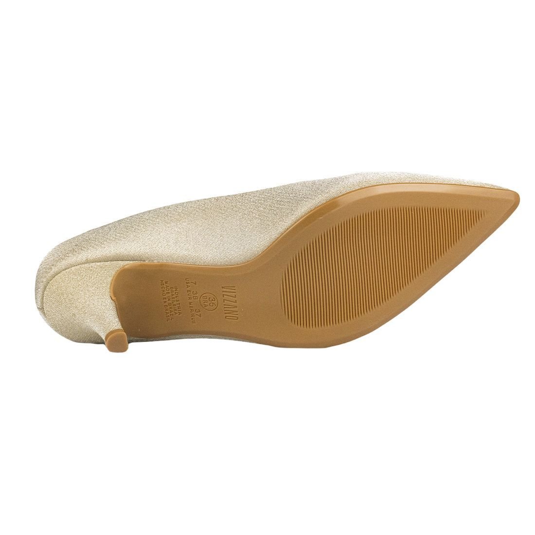 Scarpin Vizzano Bico Fino Bege 4