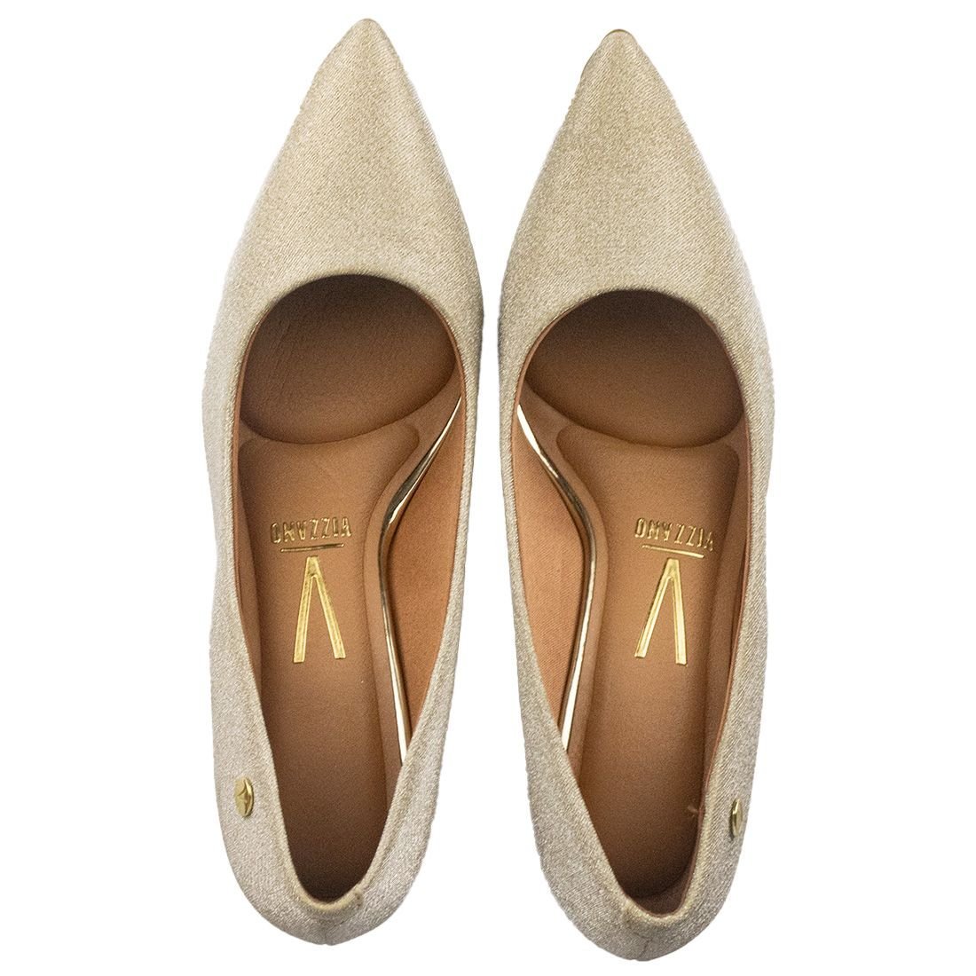 Scarpin Vizzano Bico Fino Bege 5