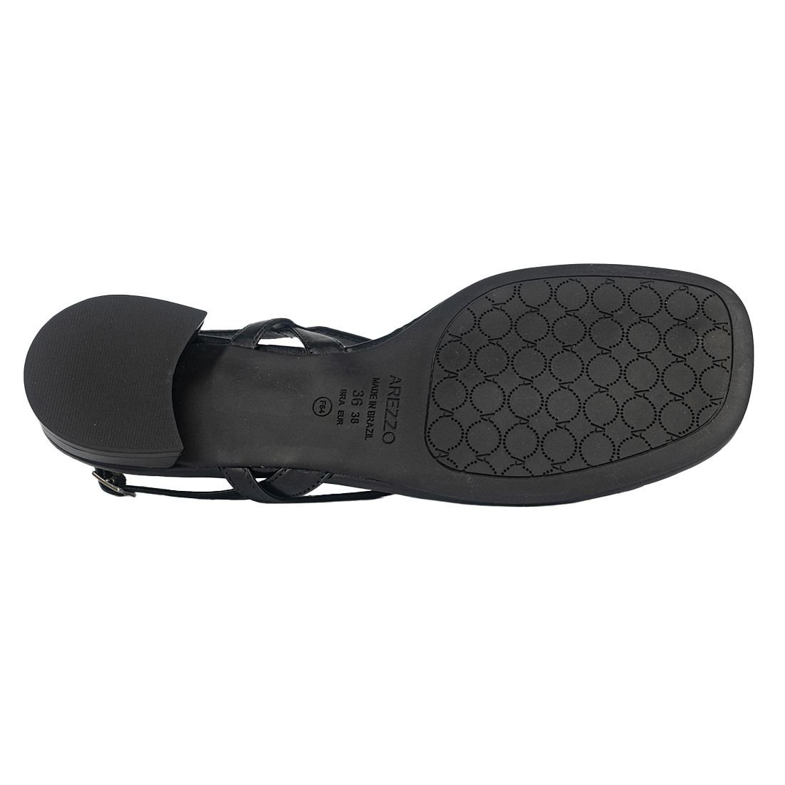 Sandália Arezzo Slim Tiras Detalhe Metal Preto 4