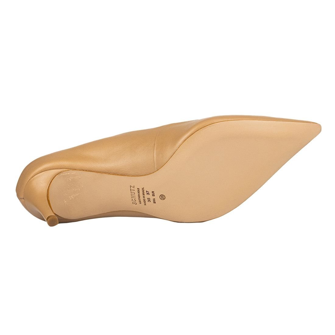 Sapato Scarpin Schutz Salto Médio Lena Low Bege 4