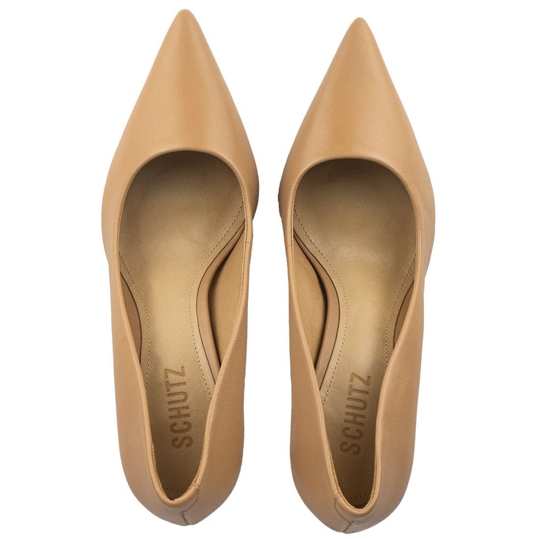 Sapato Scarpin Schutz Salto Médio Lena Low Bege 5