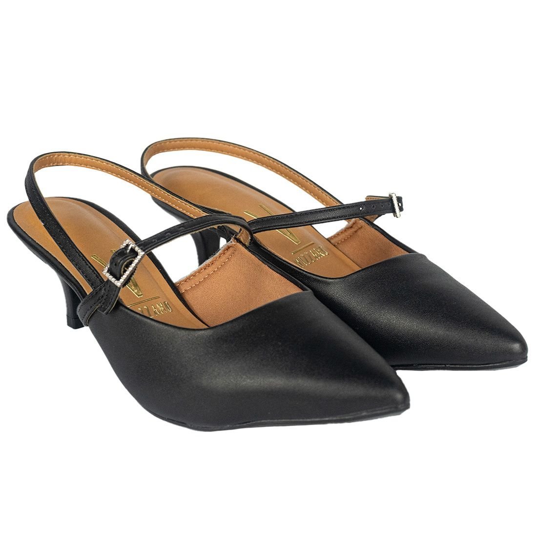 Scarpin Vizzano Bico Fino Slingback Preto 2