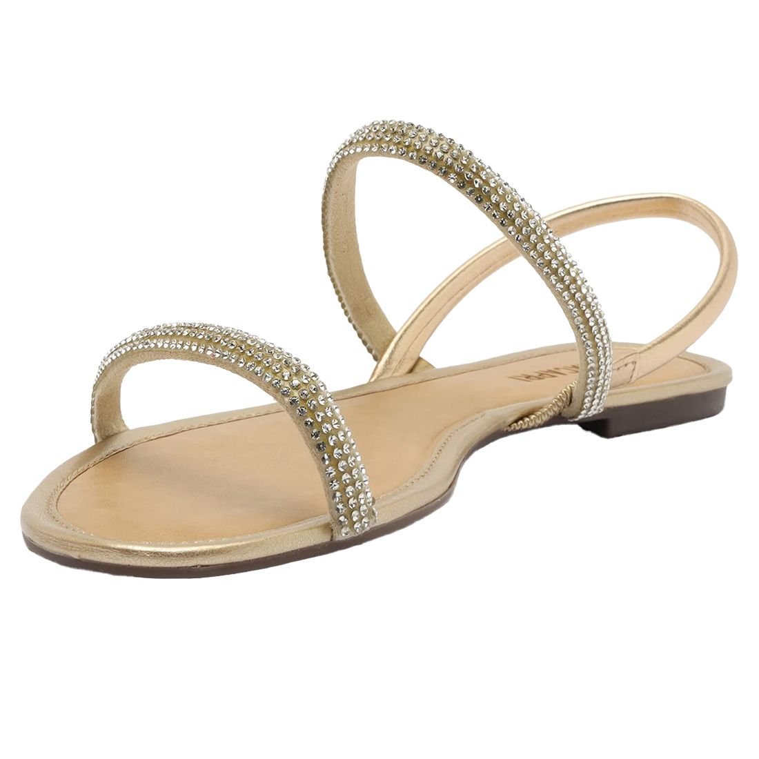 Sandália Rasteira Anacapri Slim Tiras Finas Dourado 3
