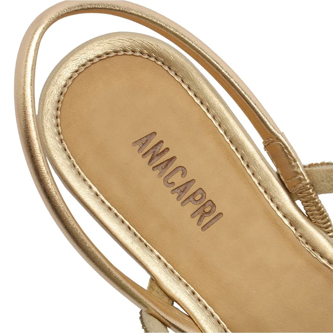 Sandália Rasteira Anacapri Slim Tiras Finas Dourado 4