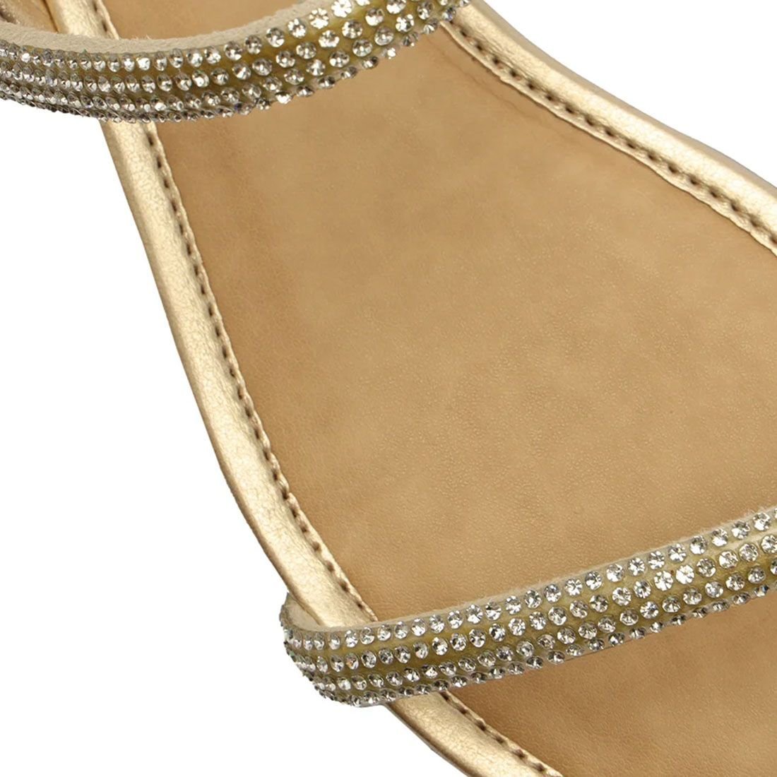 Sandália Rasteira Anacapri Slim Tiras Finas Dourado 5