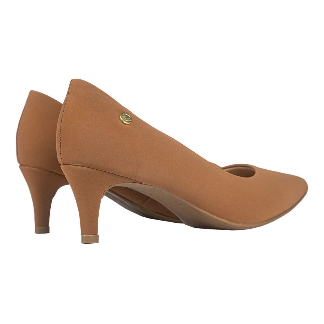 Scarpin Via Uno Bico Fino Salto Baixo Marrom 3