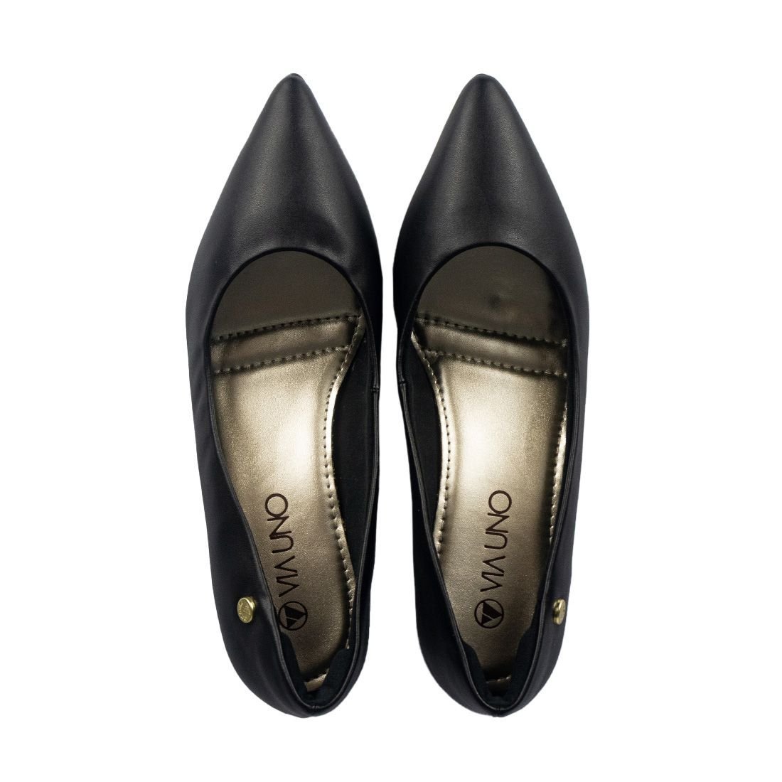 Sapato Scarpin Via Uno Bico Fino Preto 5