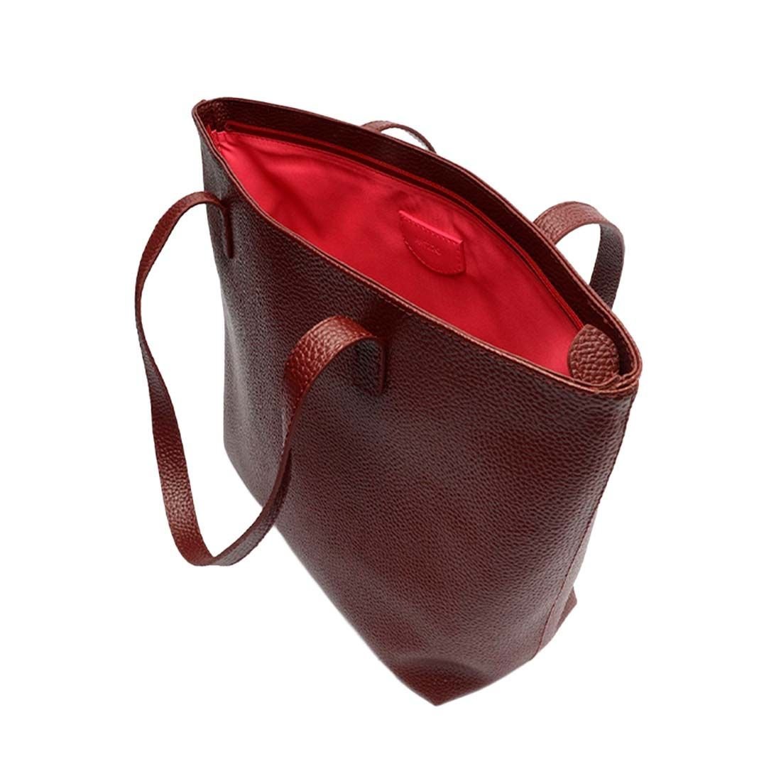 Bolsa Arezzo Shopping Mercato Pouch Grande Vinho 3