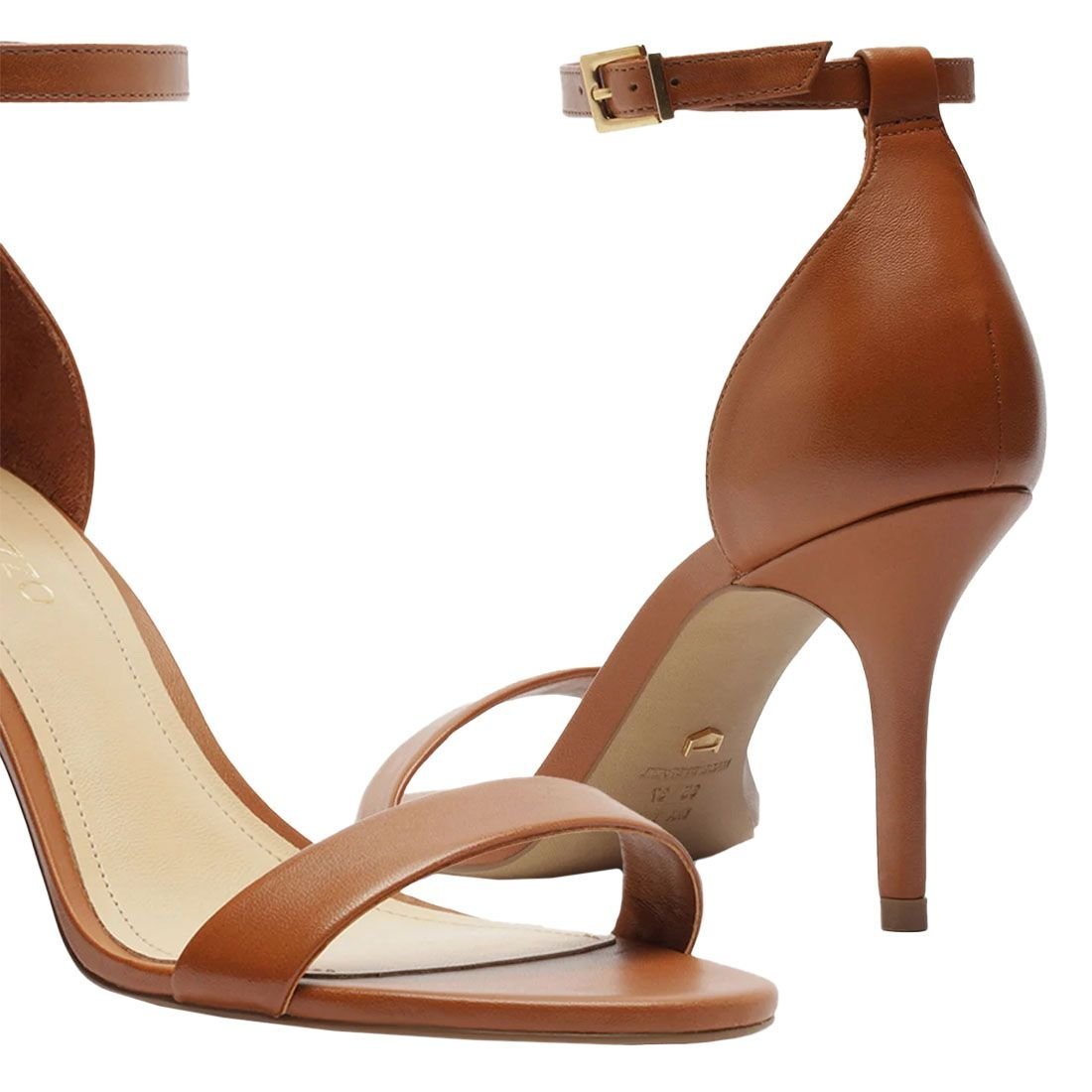 Sandália Arezzo Salto Médio Fino Isabelli Marrom 4