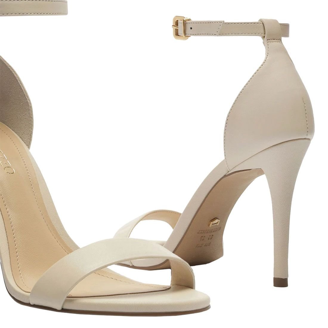 Sandália Arezzo Salto Médio Fino Isabelli Branco 4