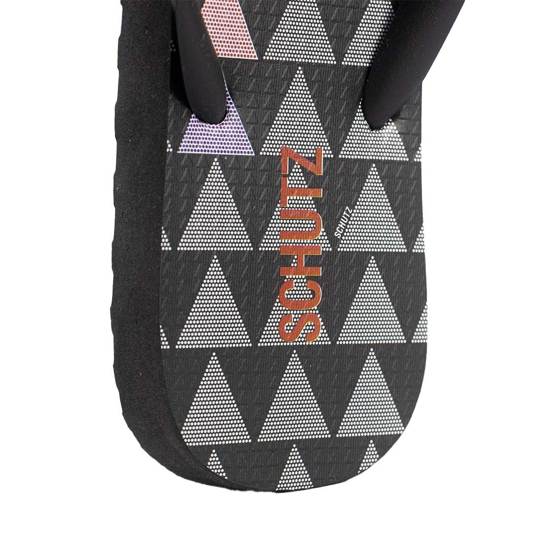 Chinelo Schutz Jellys Estampado Bico Redondo Preto 3