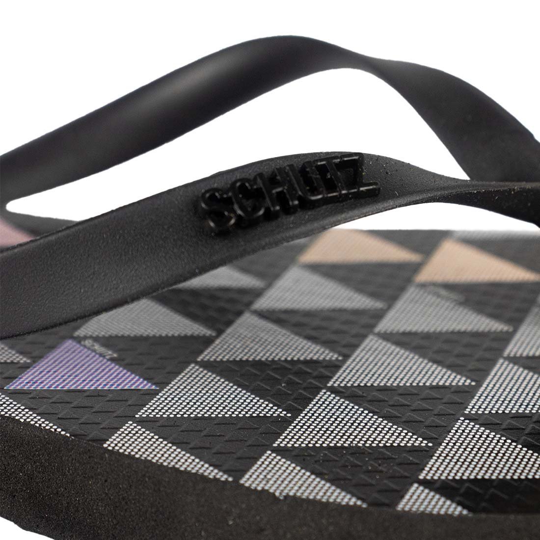 Chinelo Schutz Jellys Estampado Bico Redondo Preto 5