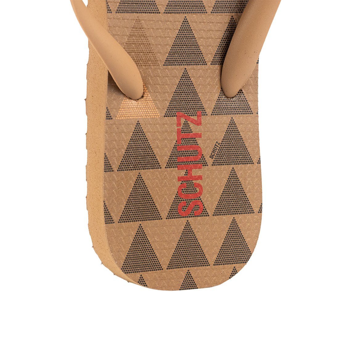 Chinelo Schutz Jellys Estampado Bico Redondo Bege 3