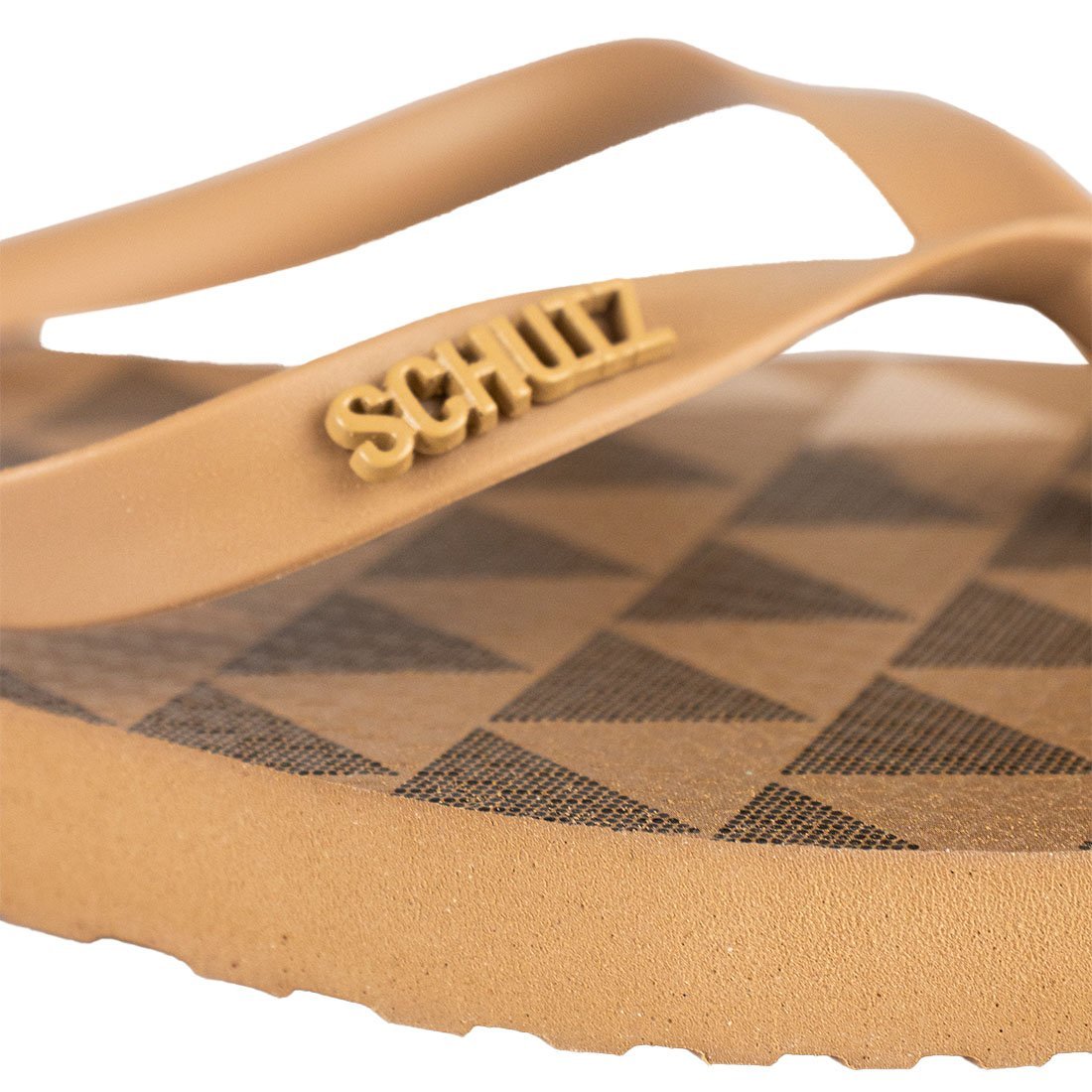 Chinelo Schutz Jellys Estampado Bico Redondo Bege 5