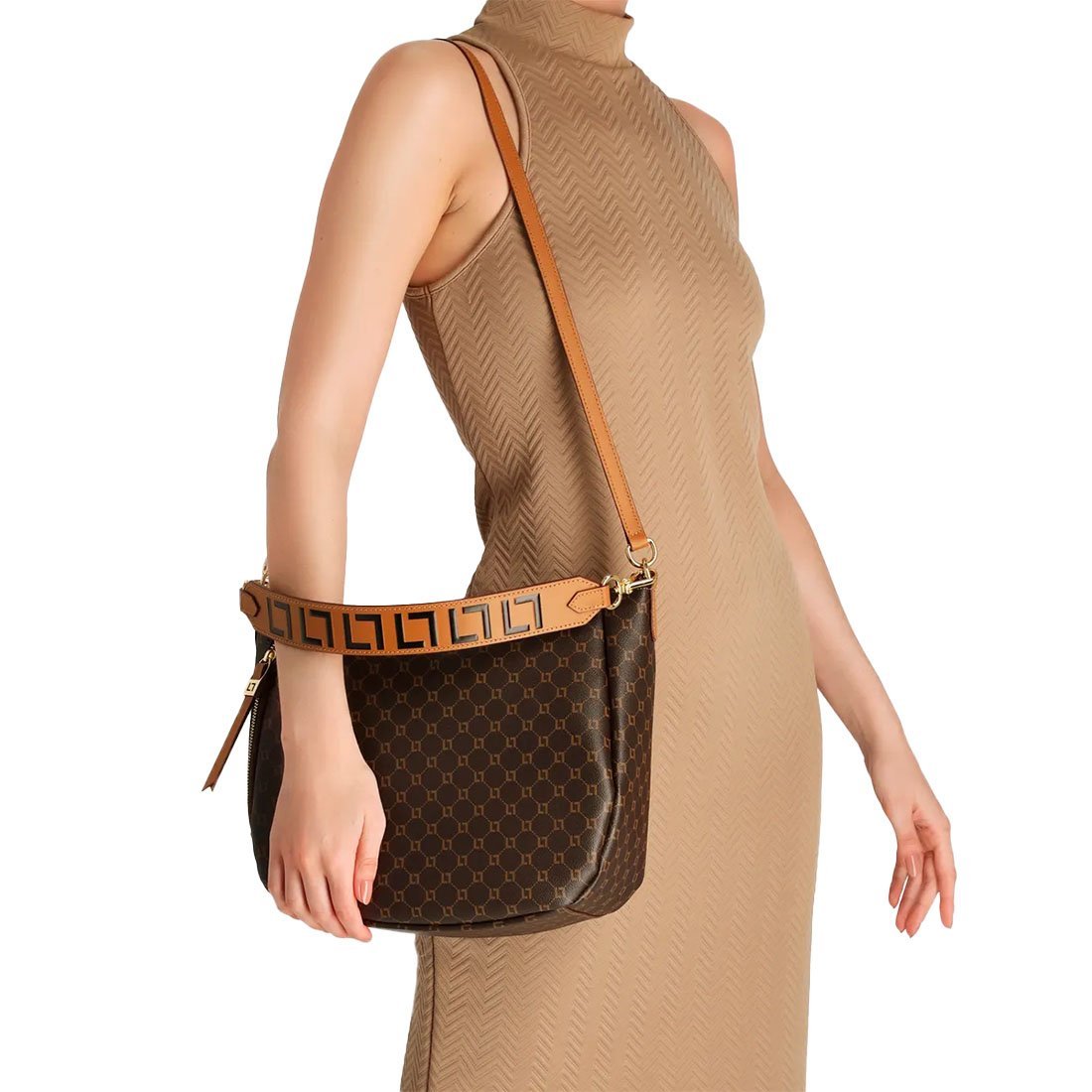 Bolsa Luz da Lua Hobo Grande Monograma Mocca Marrom 1