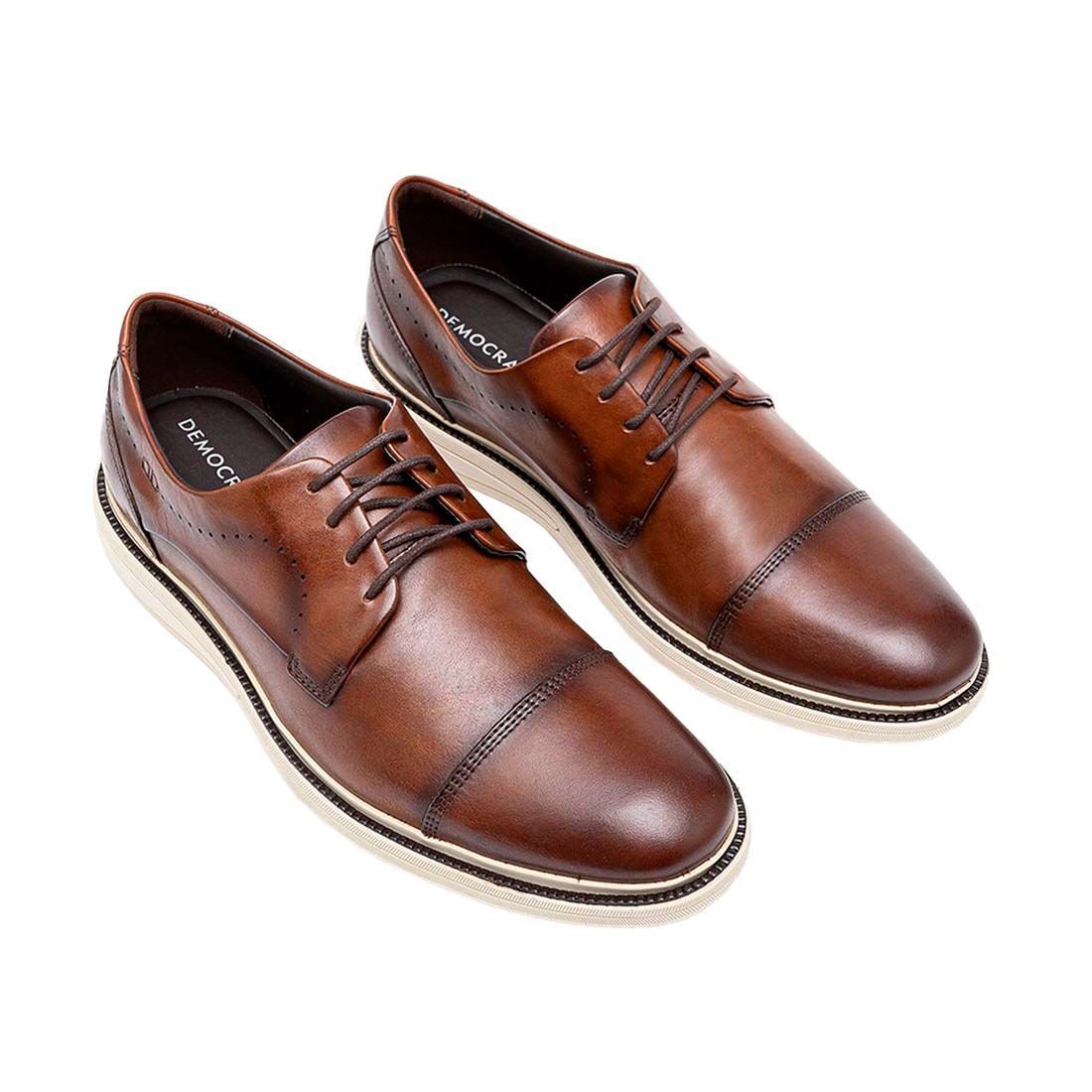 Sapato Democrata Metropolitan Casual Bay Cadarço Marrom 2