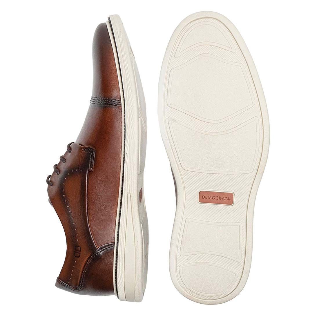 Sapato Democrata Metropolitan Casual Bay Cadarço Marrom 4