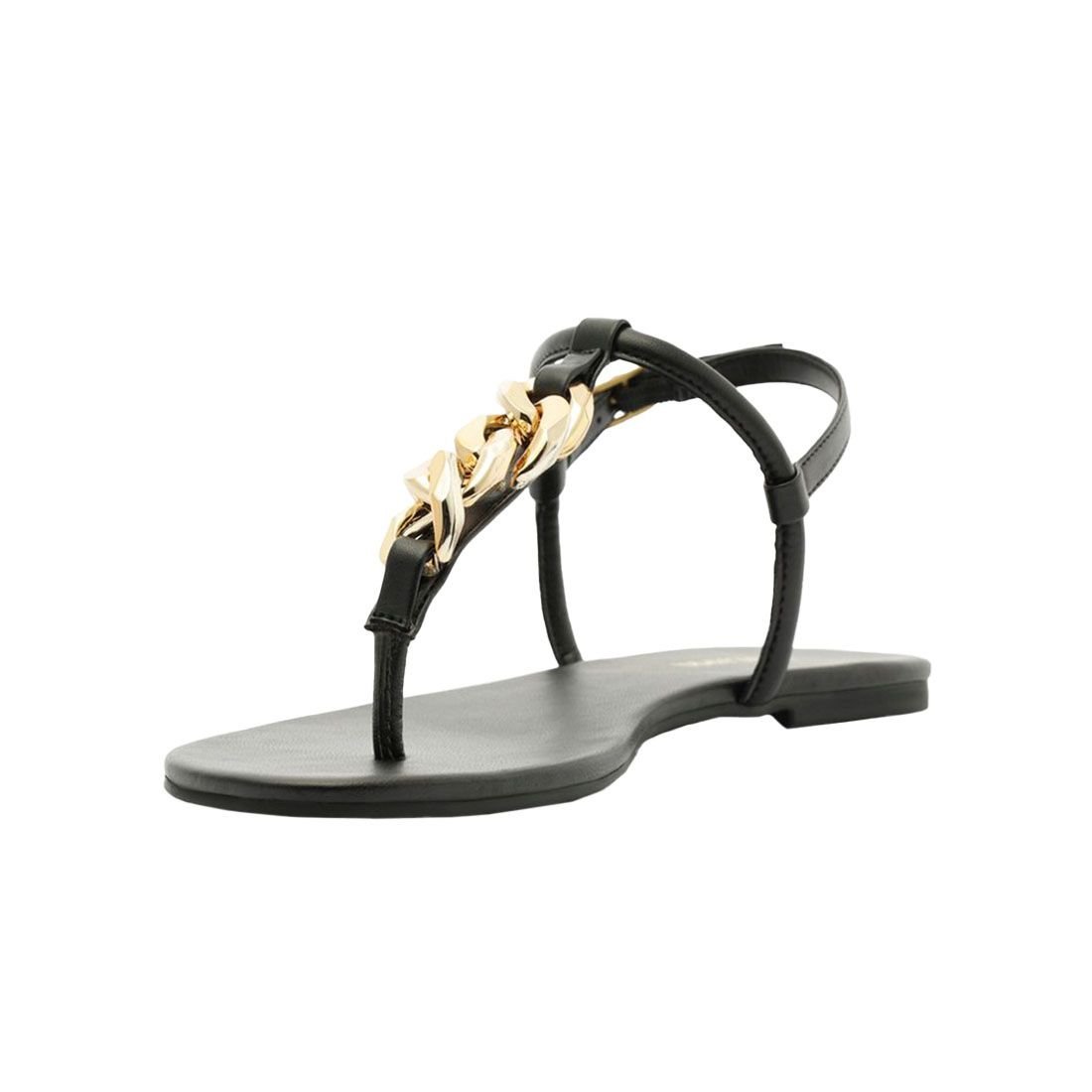 Sandália Rasteira Anacapri Corrente Slim Preto 3