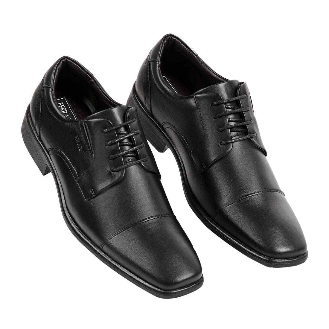 Sapato Ferracini Melnik Gold Plus Com Cadarço Preto 2