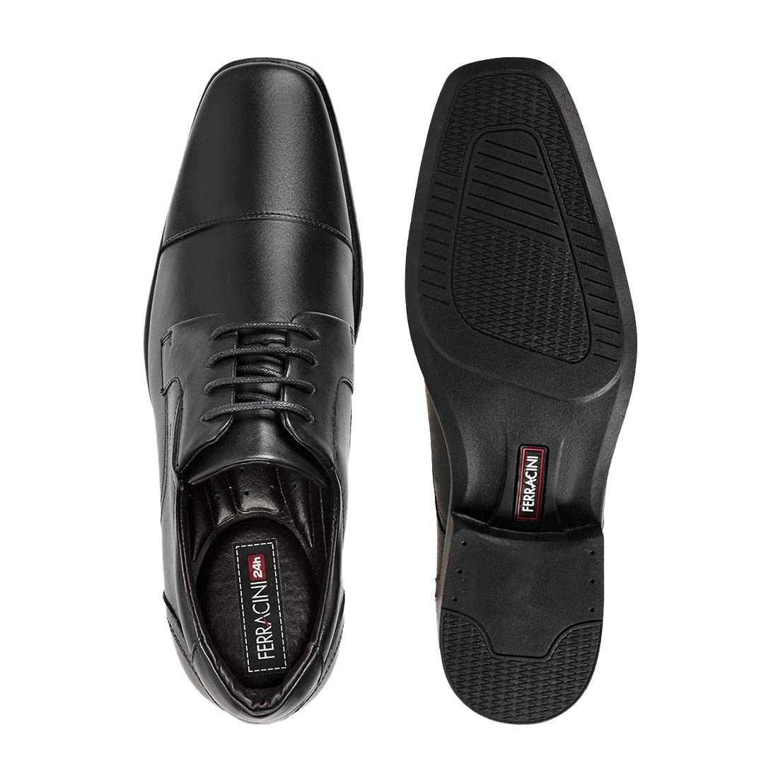 Sapato Ferracini Melnik Gold Plus Com Cadarço Preto 3