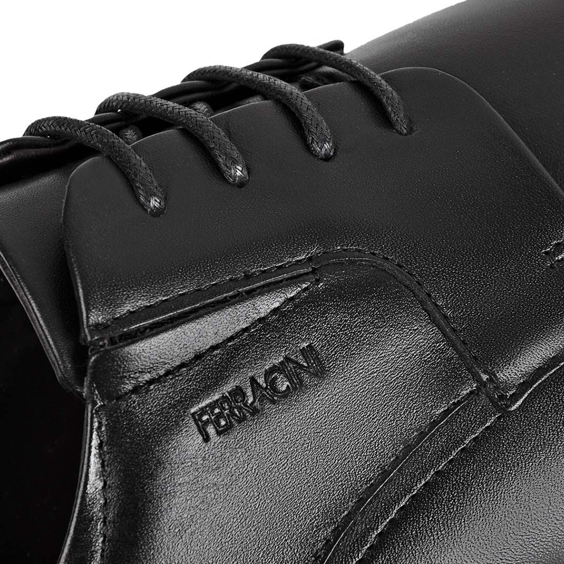 Sapato Ferracini Melnik Gold Plus Com Cadarço Preto 4