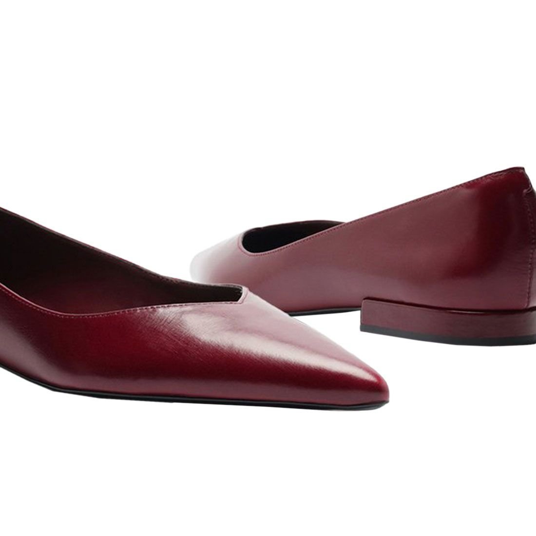 Sapatilha Arezzo Bico Fino Bloco Minimal Vermelho 4