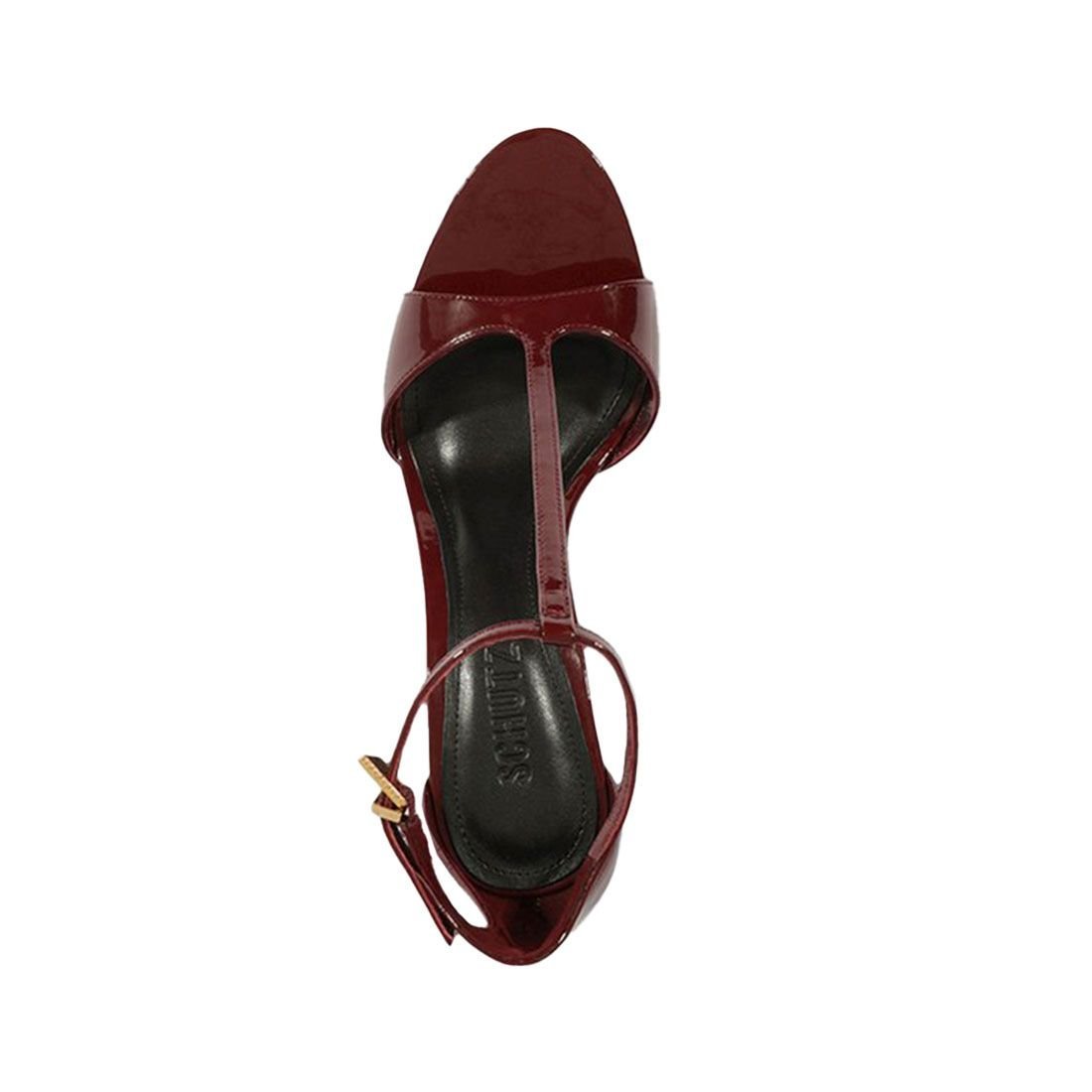 Sandália Schutz Verniz Salto Alto Metalizado Vermelho 4