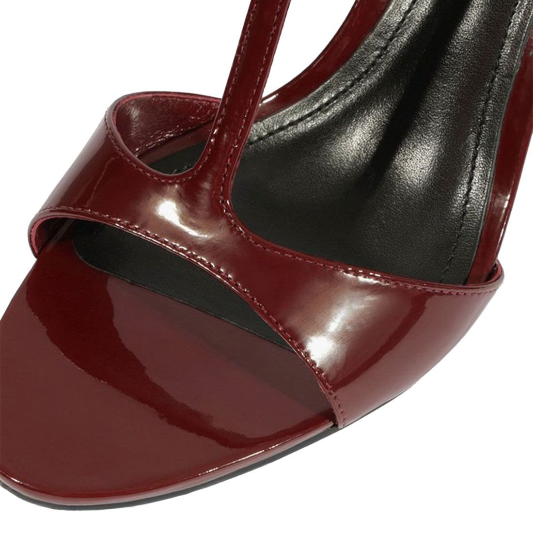 Sandália Schutz Verniz Salto Alto Metalizado Vermelho 6