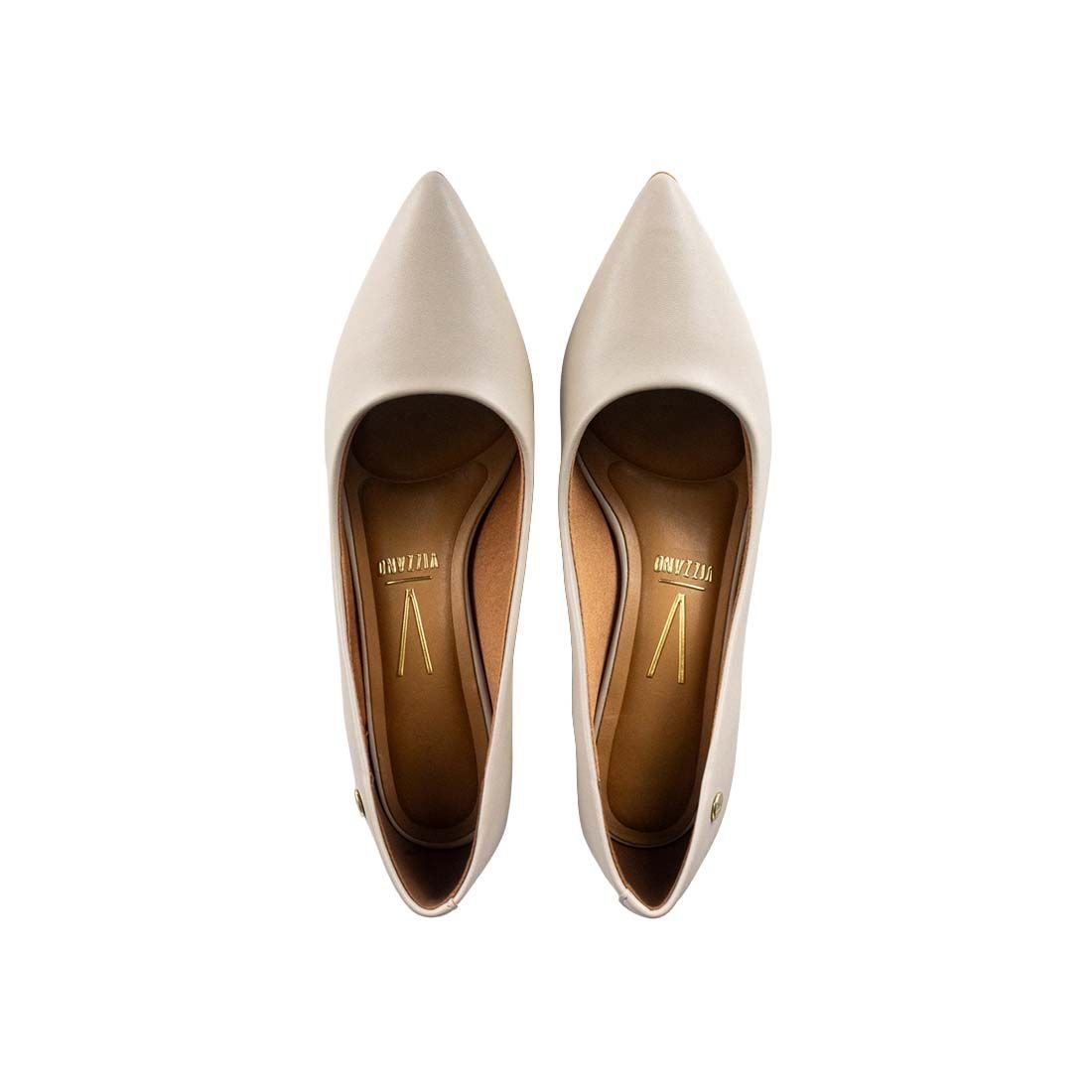 Sapato Scarpin Vizzano Bico Fino Salto Bloco Branco 6