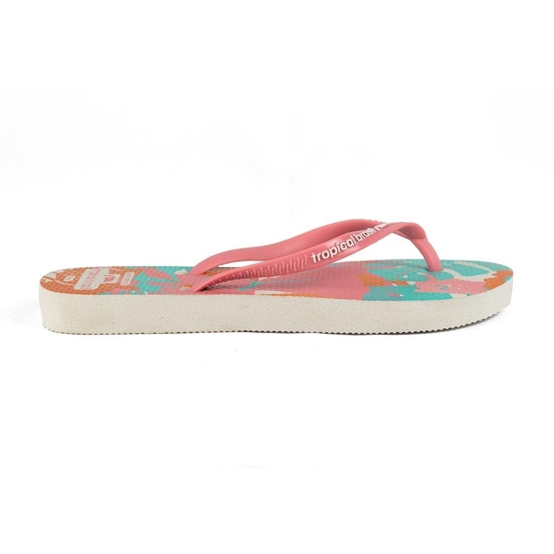 Chinelo Flip Flop Tropical Brasil Rosa/Laranja 2