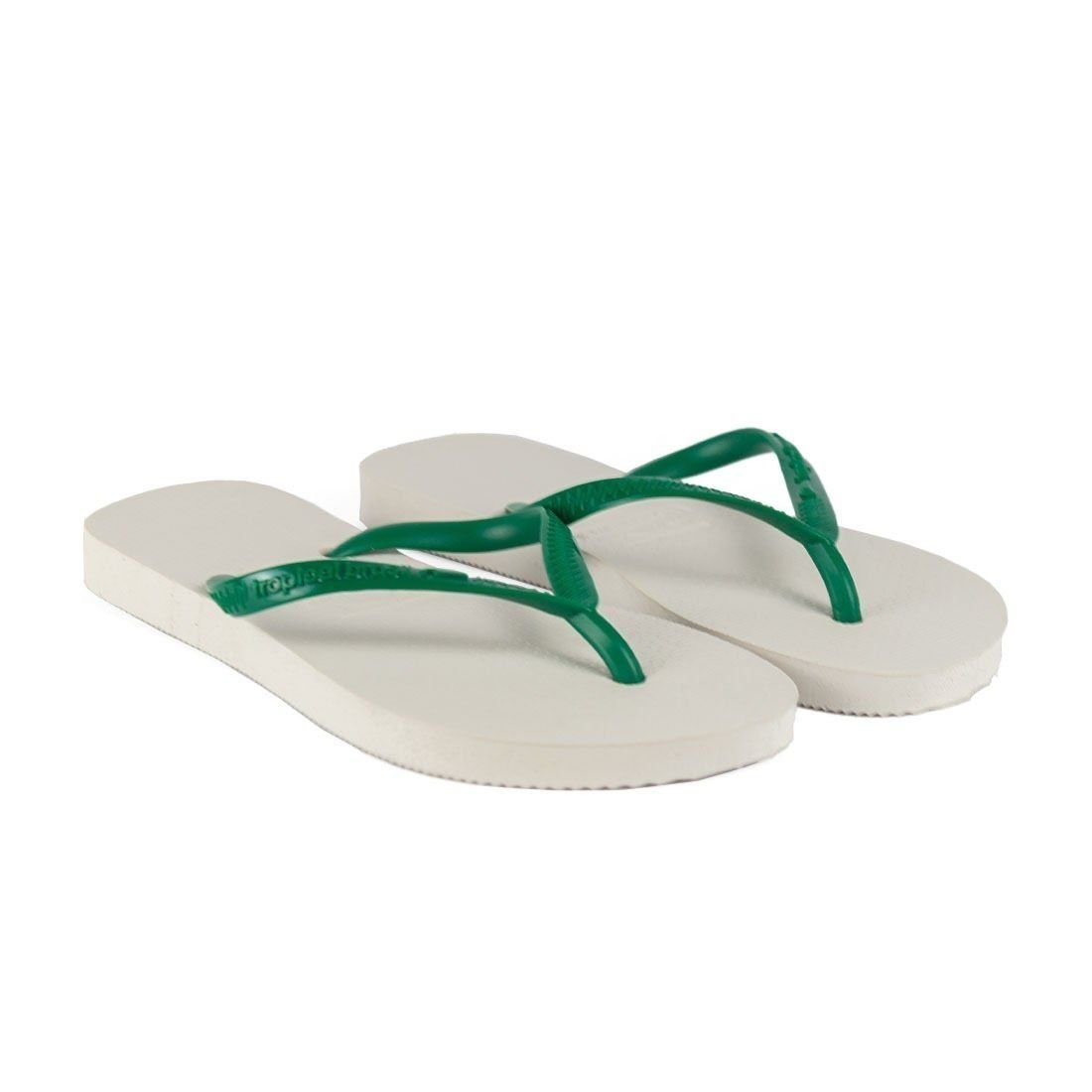 Chinelo Flip Flop Tropical Brasil Branco/Verde 3