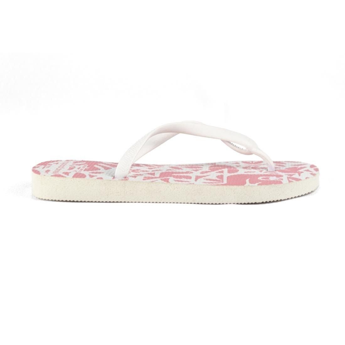 Chinelo Flip Flop Tropical Brasil Branco/Rosa 2