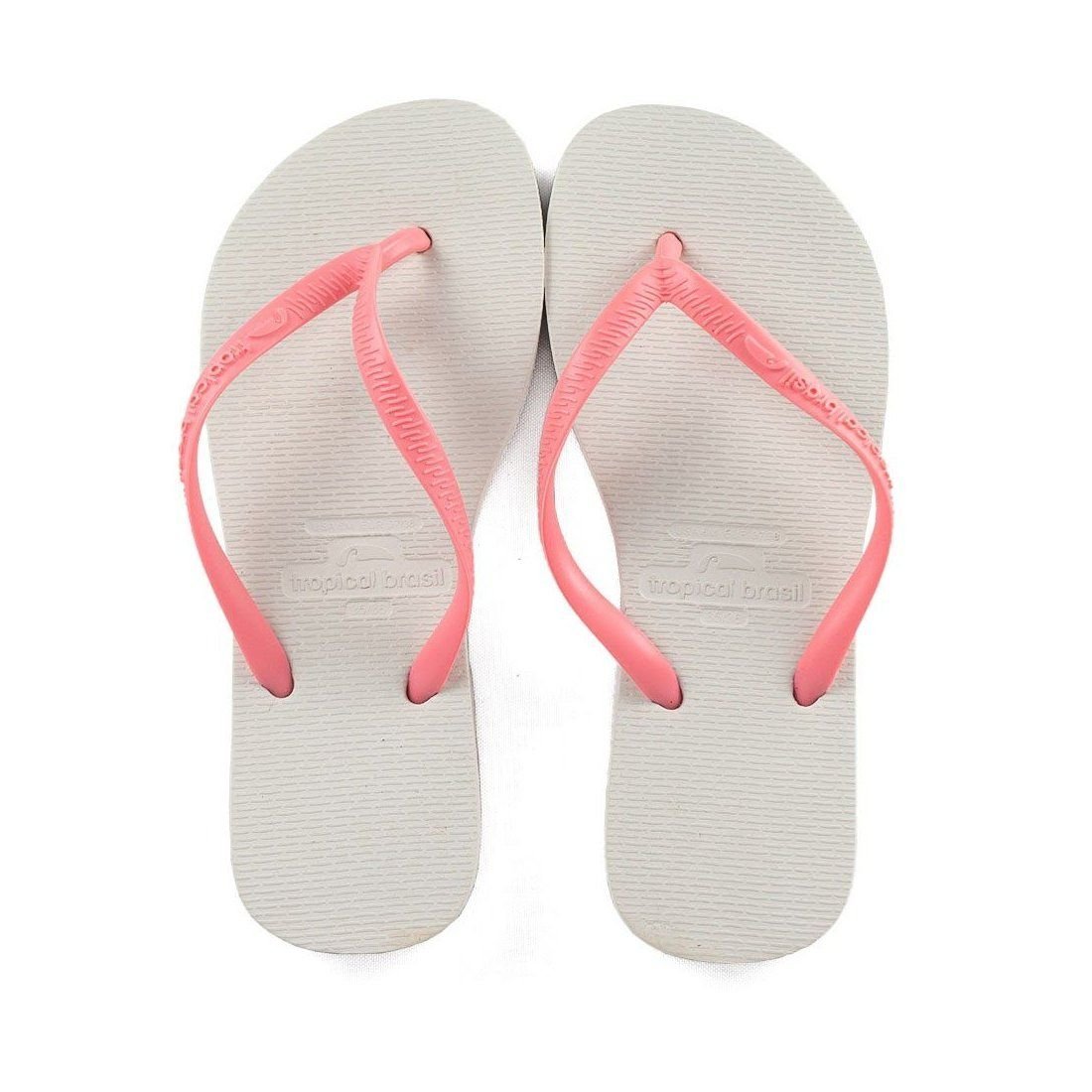 Chinelo Flip Flop Tropical Brasil Branco/Rosa 1