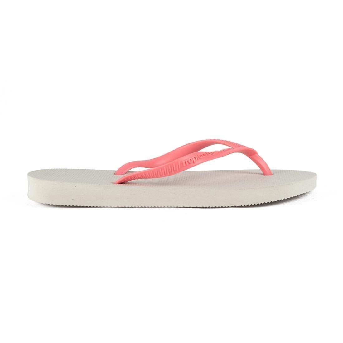 Chinelo Flip Flop Tropical Brasil Branco/Rosa 2